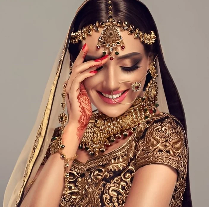 Beautiful girl wearing Indian Jewelry