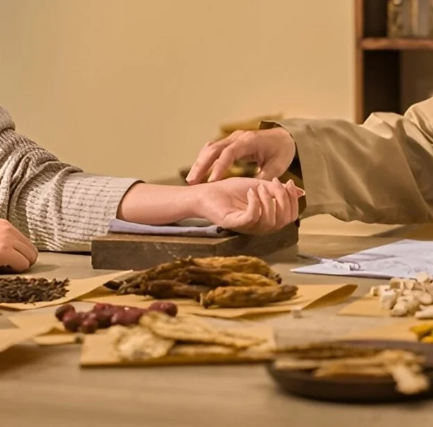 Checking Pulse for Ayurveda Therapy
