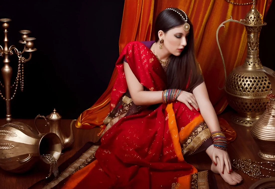 Indian Lady in Traditional Dress