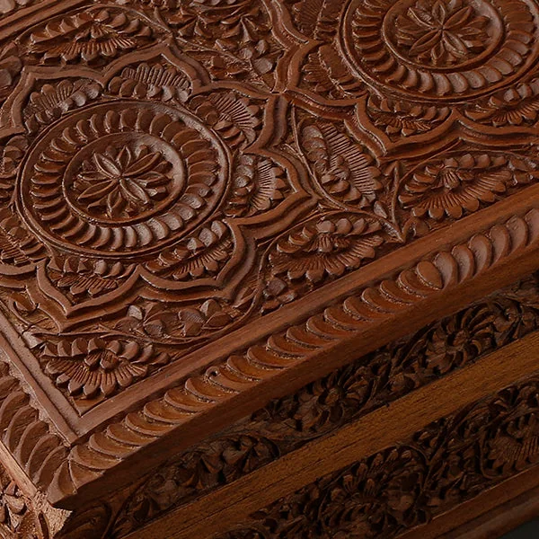 crafted walnut wood piece