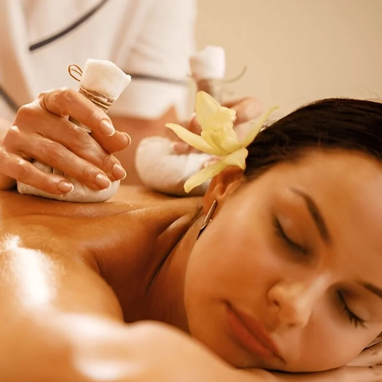 Woman receiving Ayurvedic Detox Massage